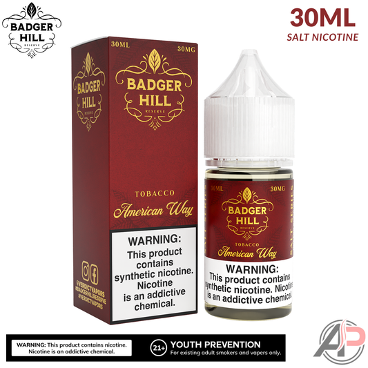 Badger Hill Reserve American Way Salt Nicotine 30mL