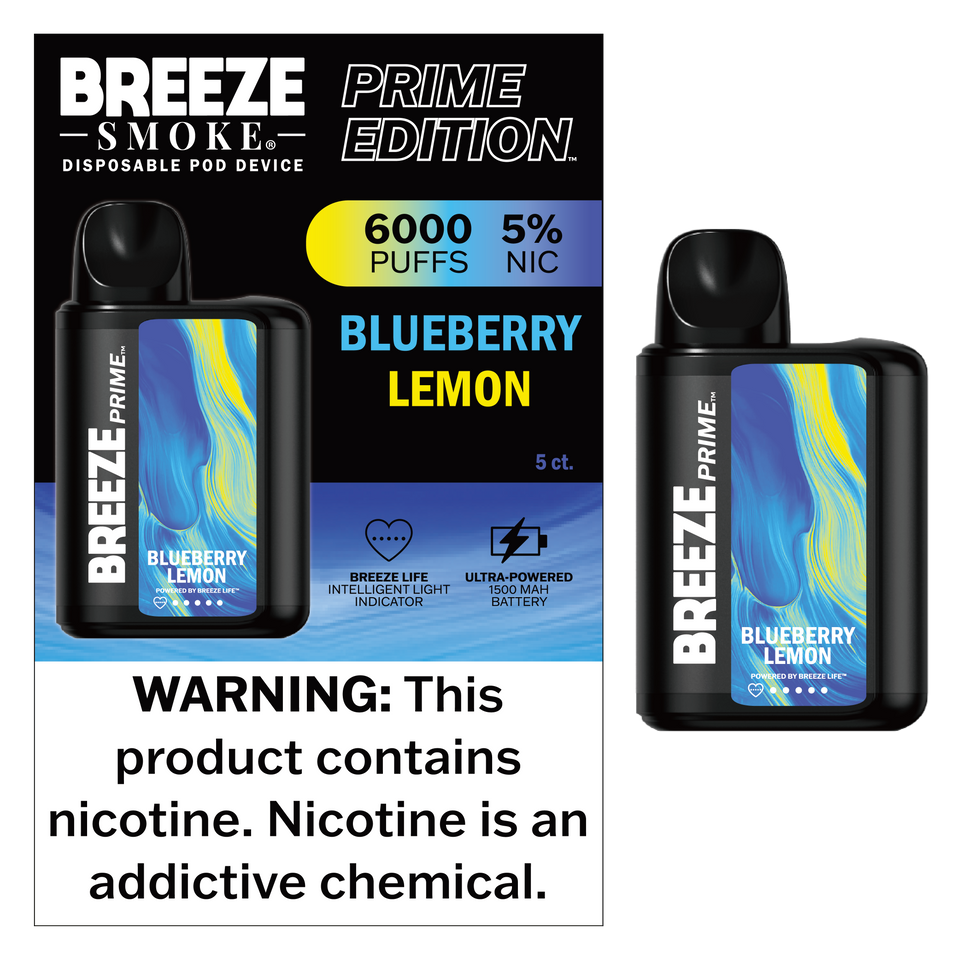 Breeze Smoke Prime Edition 6000 Puff Disposable Vape Device