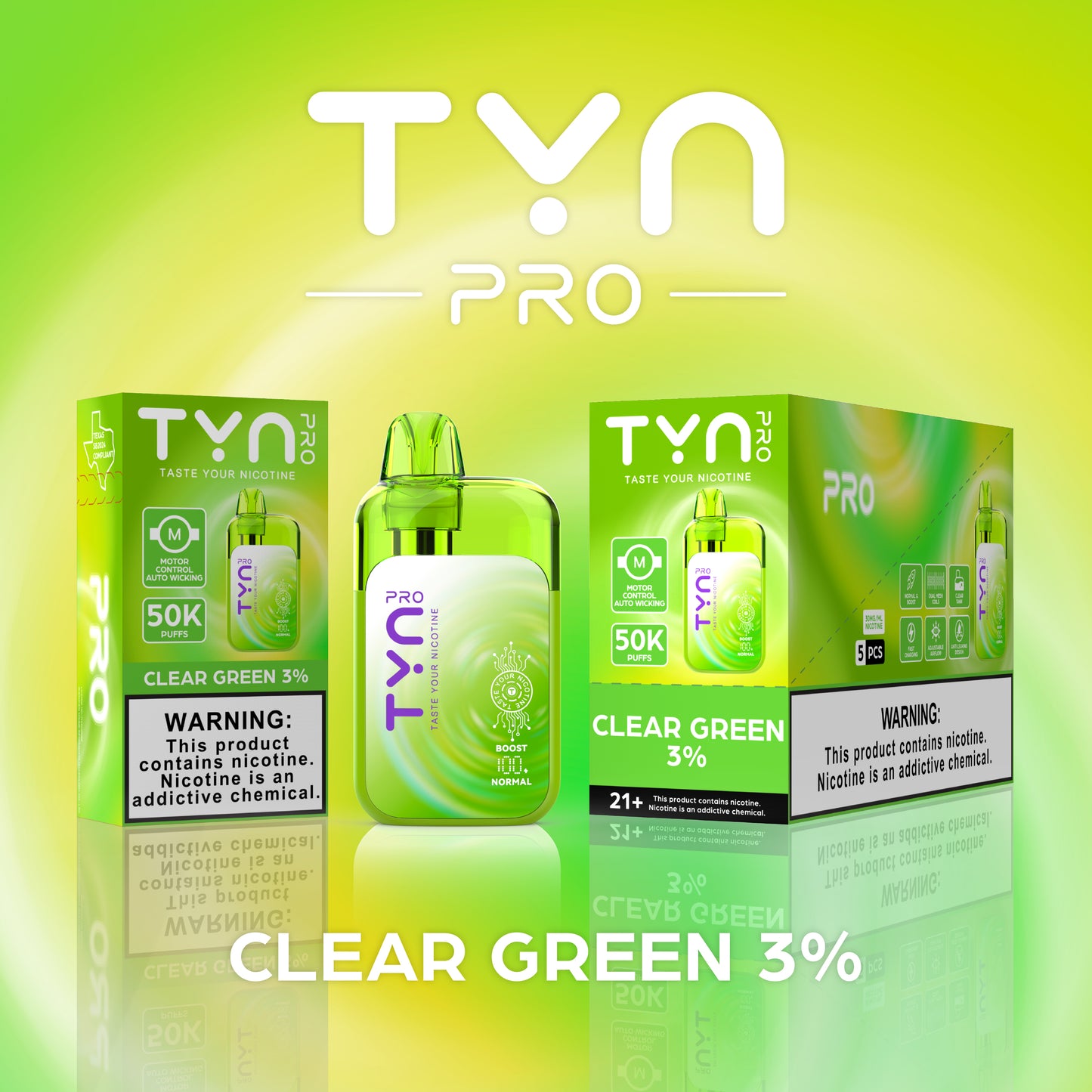 Tyn Pro 50,000 Puffs Disposable Vape Device