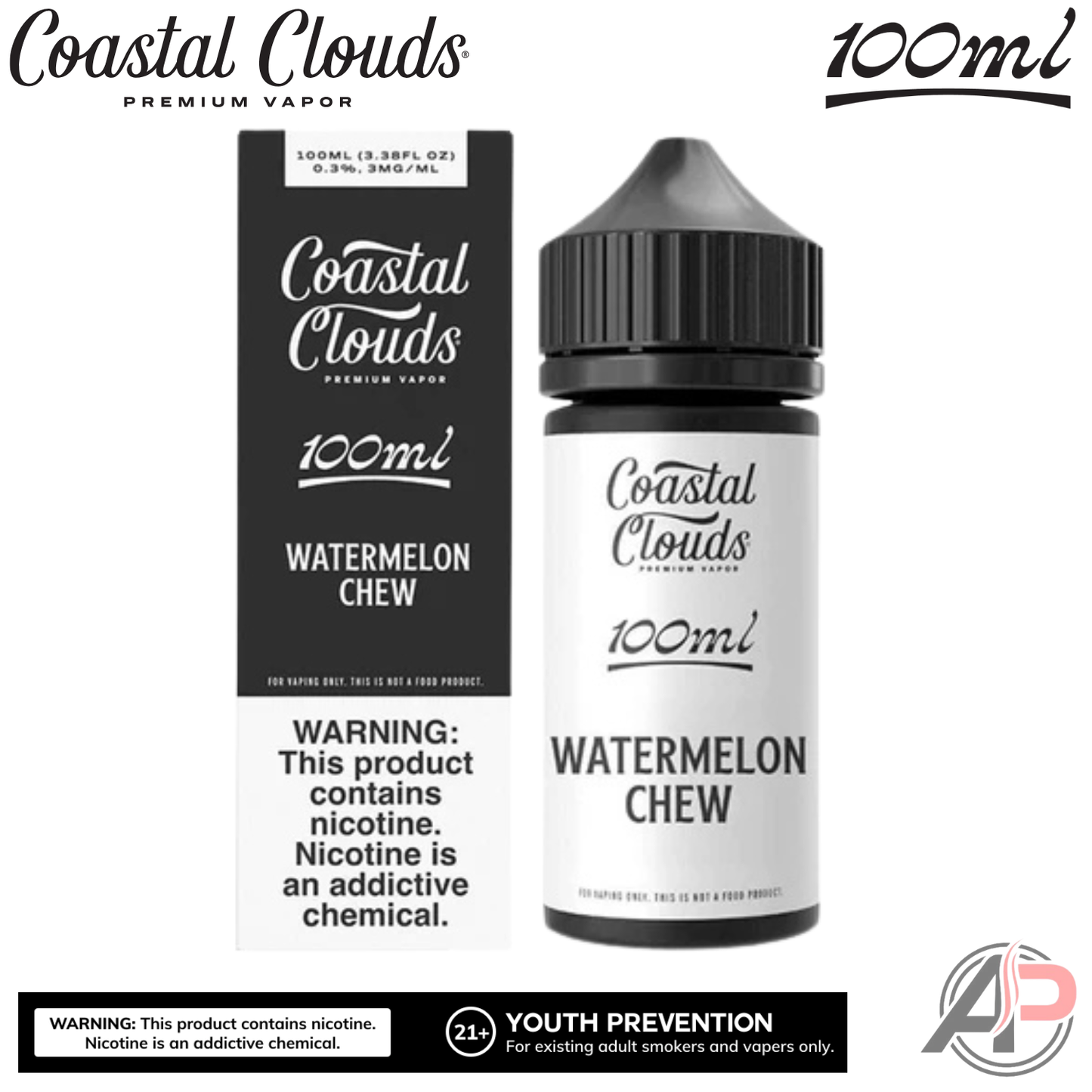 Coastal Clouds Watermelon Chew E-Liquid 100mL