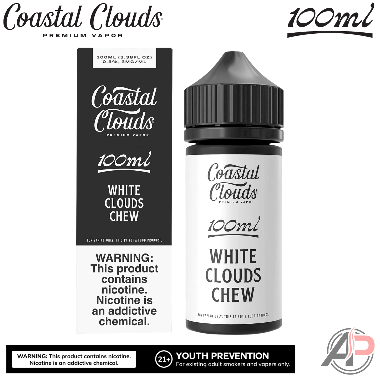 Coastal Clouds White Clouds Chew E-Liquid 100mL