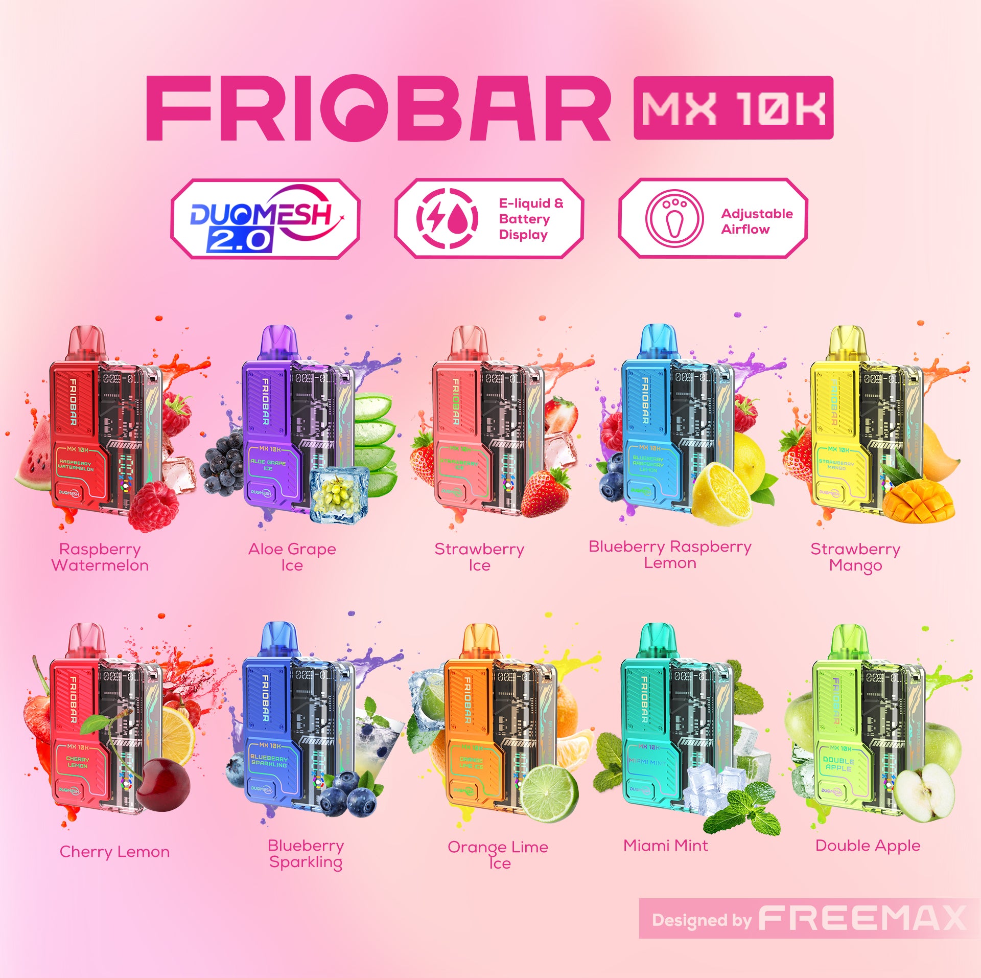 FrioBar MX 10K Puffs Disposable Vape All Flavors Apvs FrioBar MX 10K Puffs Disposable Vape All Flavors Apvs