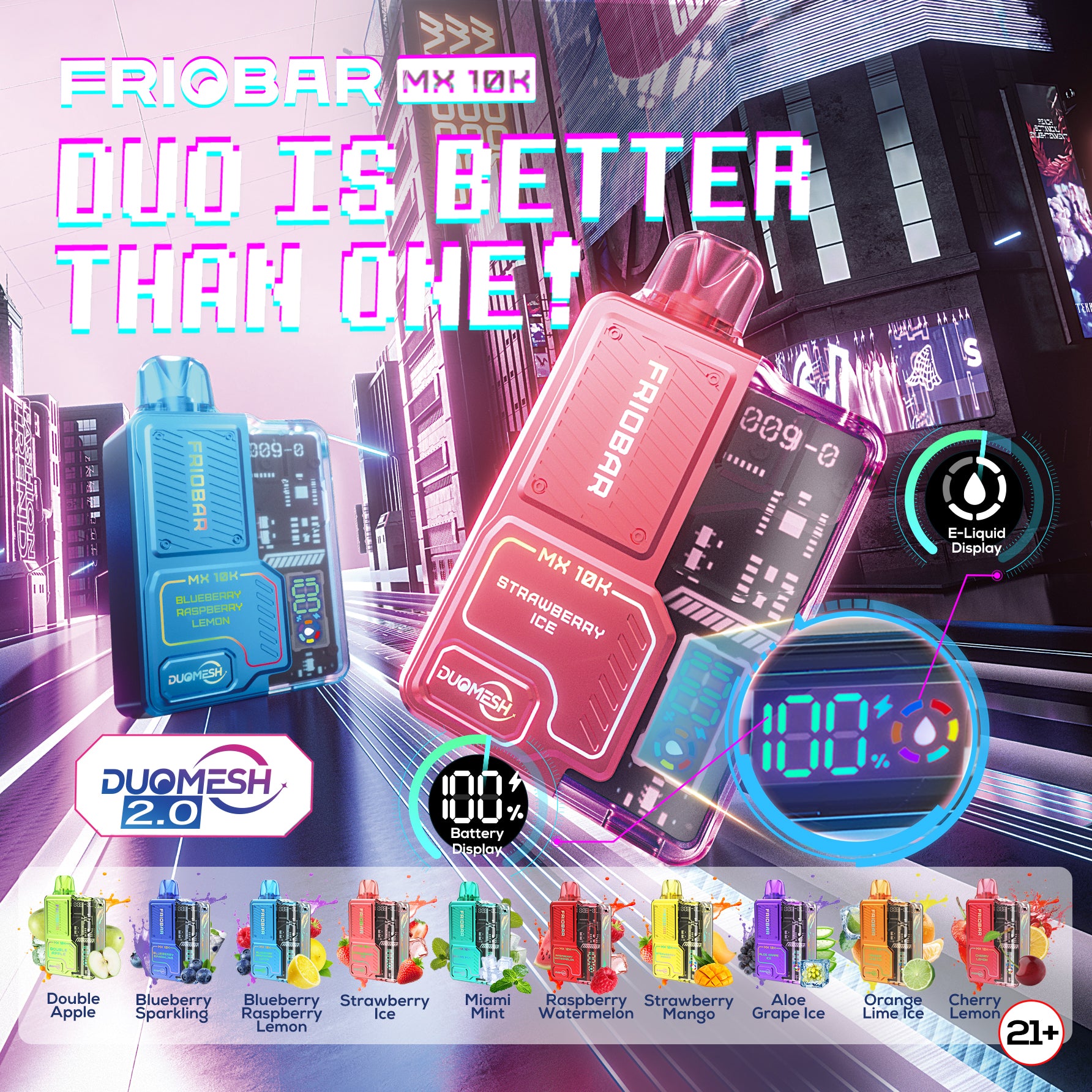 FrioBar MX 10K Puffs Disposable Vape All Flavors Apvs FrioBar MX 10K Puffs Disposable Vape All Flavors Apvs