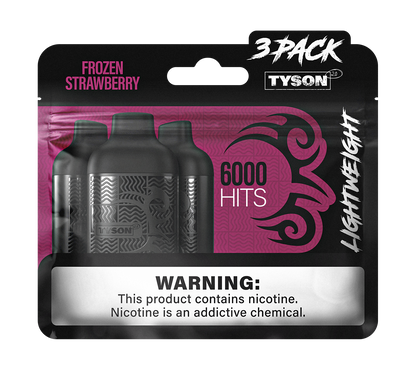 Tyson 2.0 Lightweight 6000 Puffs Disposable Vape Device 3 Pack