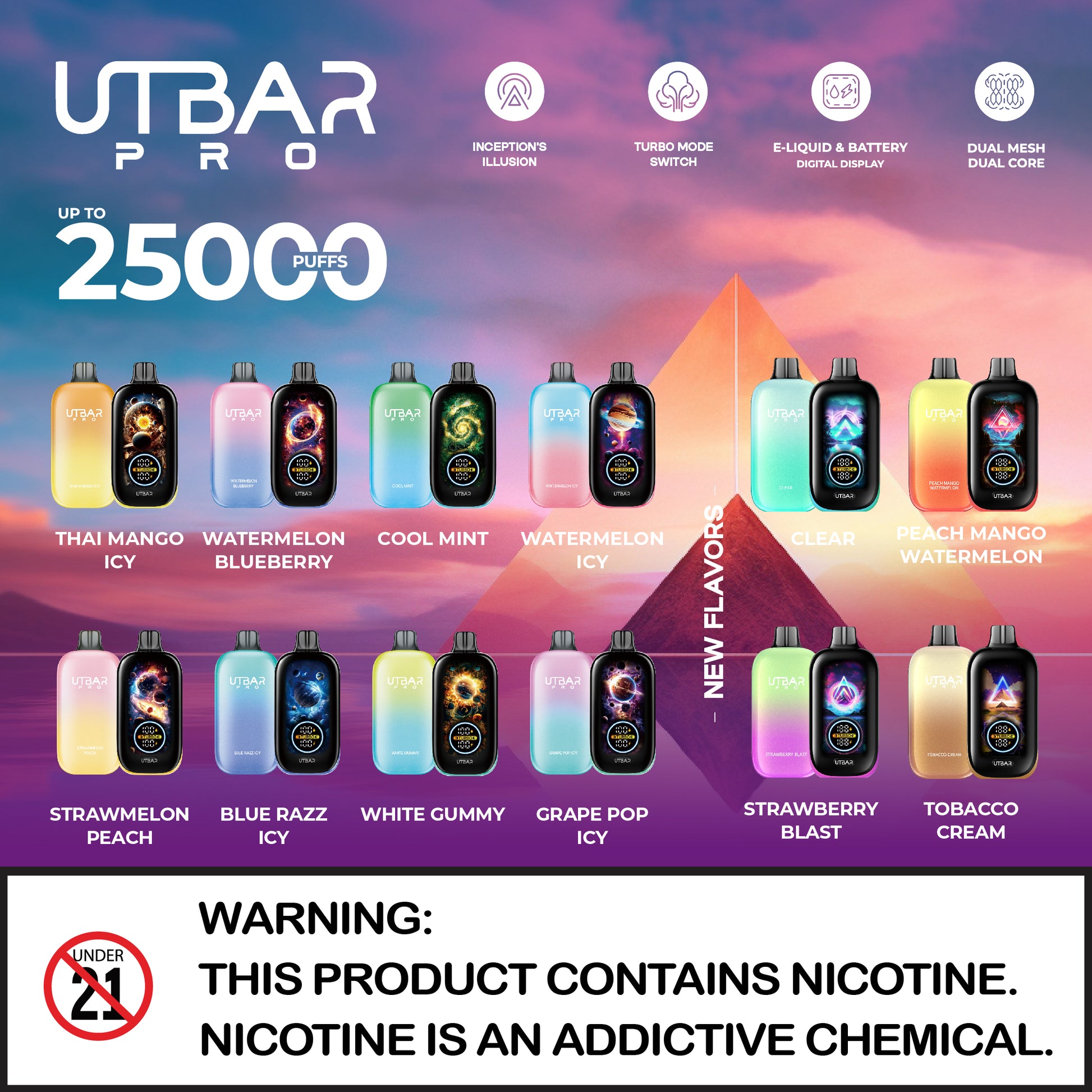 Flum UT Bar Pro 25000 Puffs Disposable Vape Device