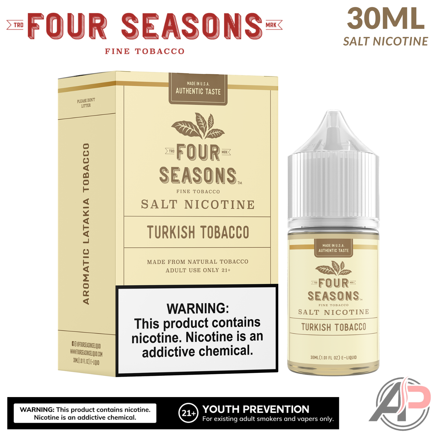 Four Seasons Turkish Tobacco Salt Nicotine 30mL