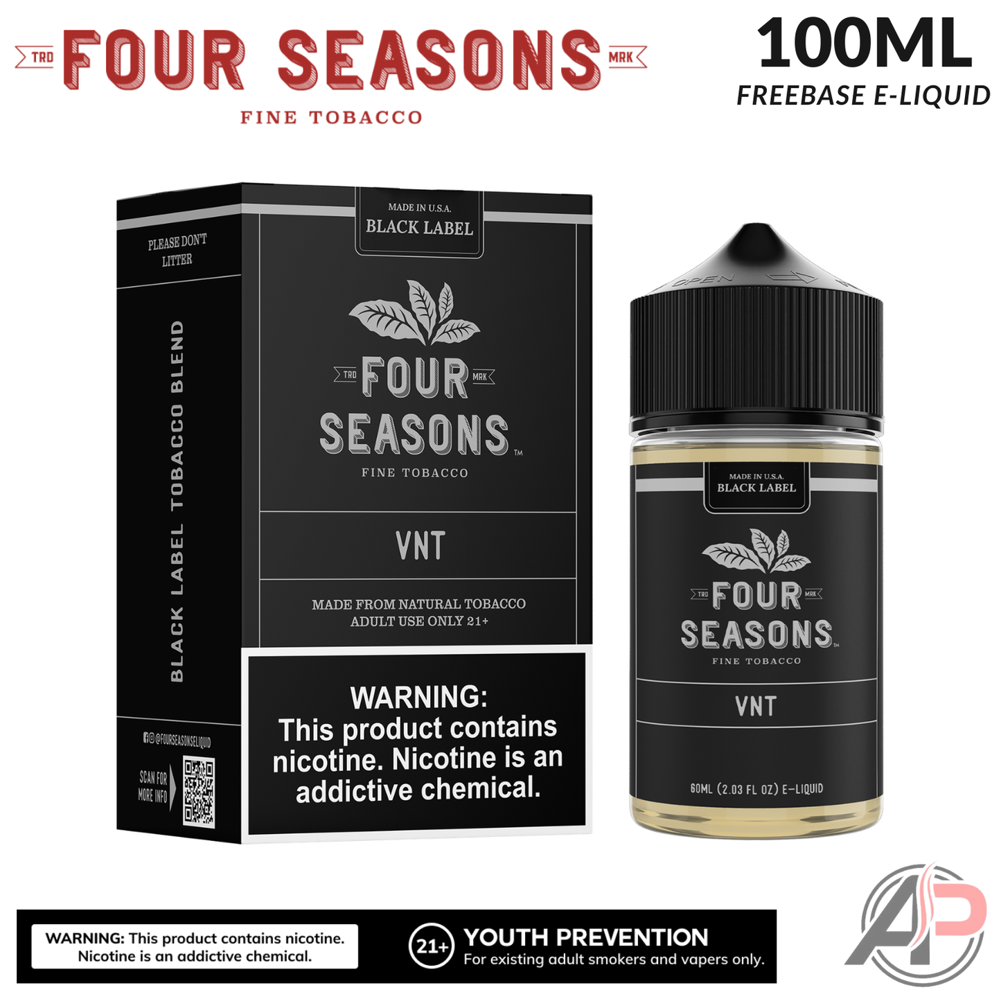 Four Seasons VNT Black Label E-Liquid 60mL