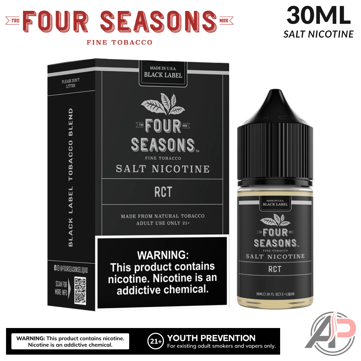 Four Seasons RCT Black Label Salt Nicotine 30mL