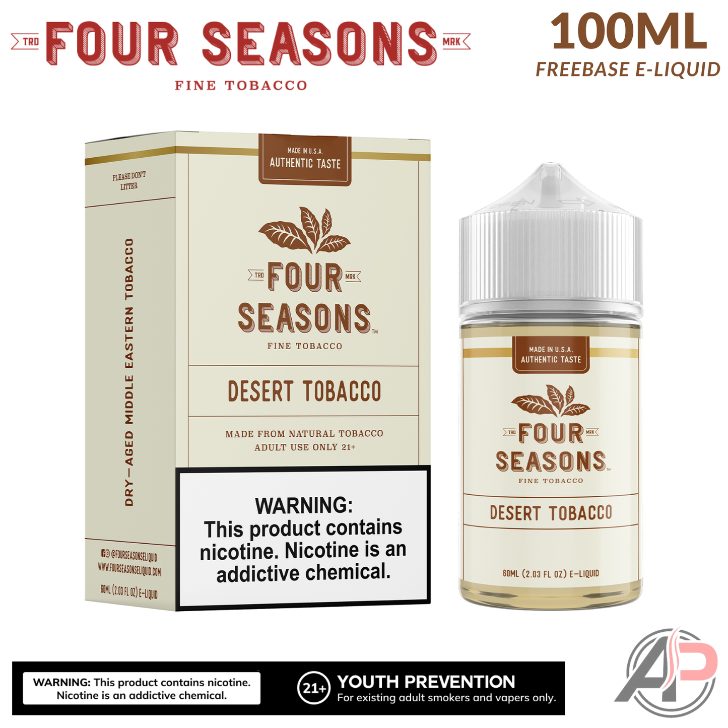 Four Seasons Desert Tobacco E-Liquid 60mL