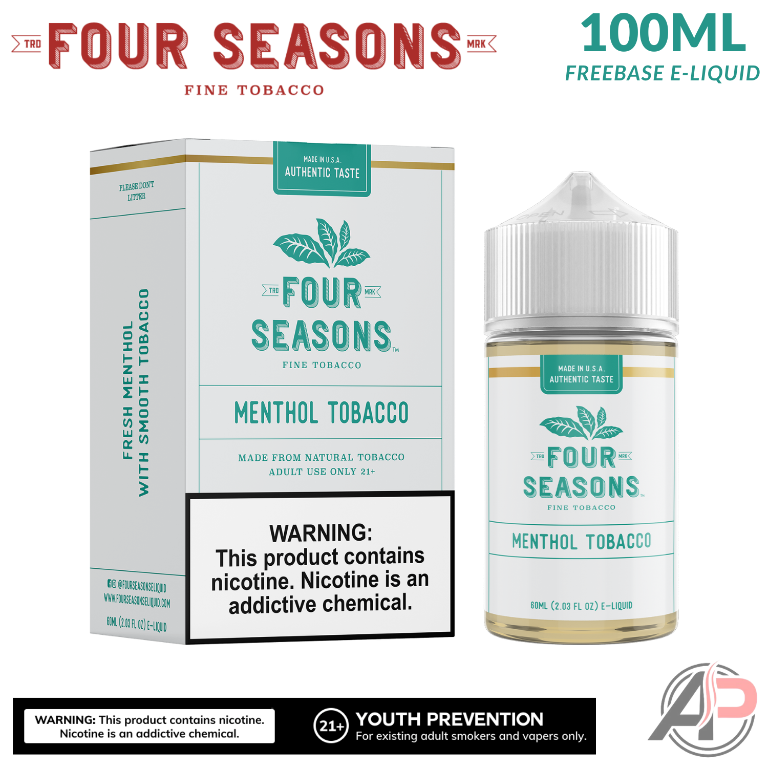 Four Seasons Menthol Tobacco E-Liquid 60mL