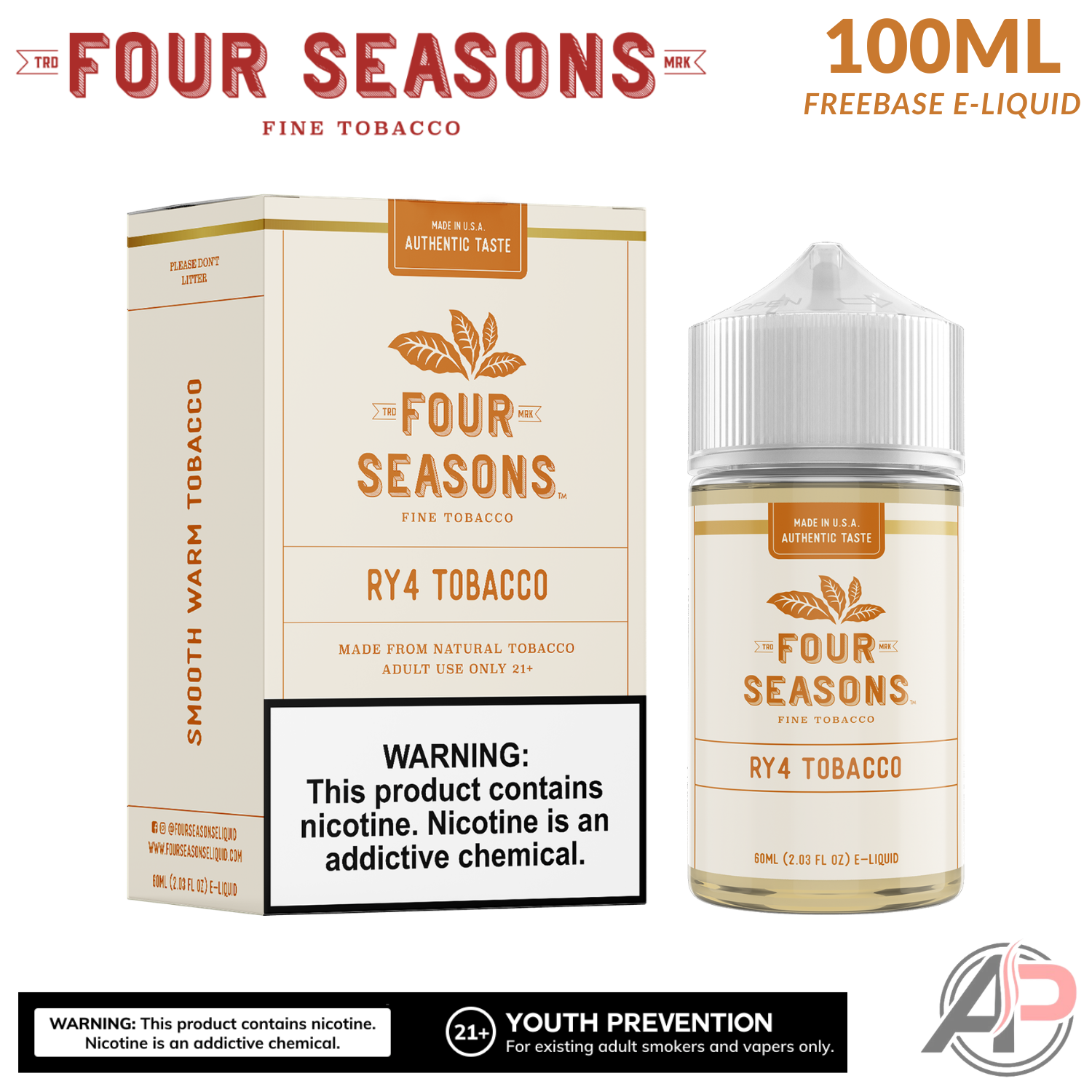 Four Seasons RY4 Tobacco E-Liquid 60mL