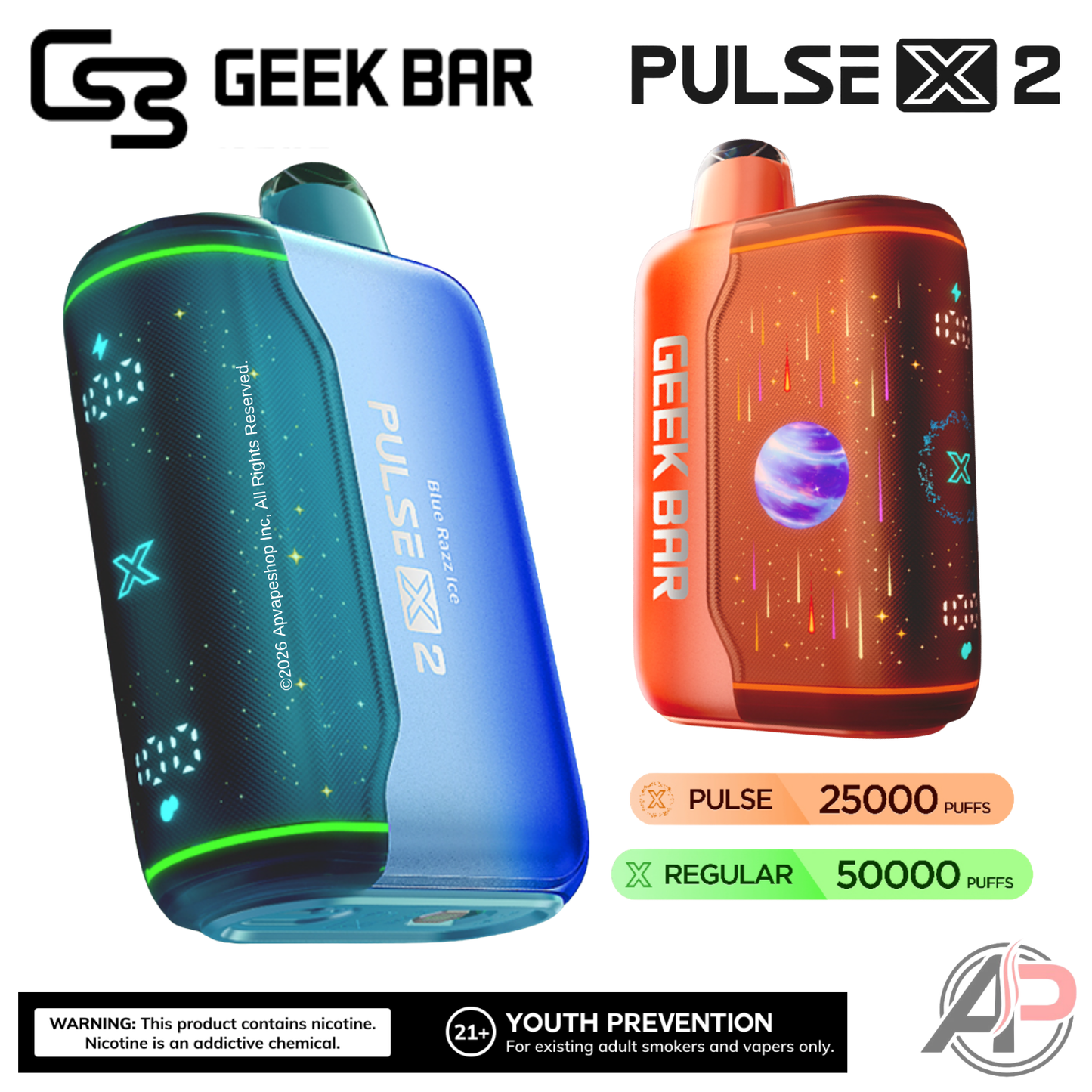 Geek Bar Pulse X 2 50,000 Puffs Disposable Vape Device