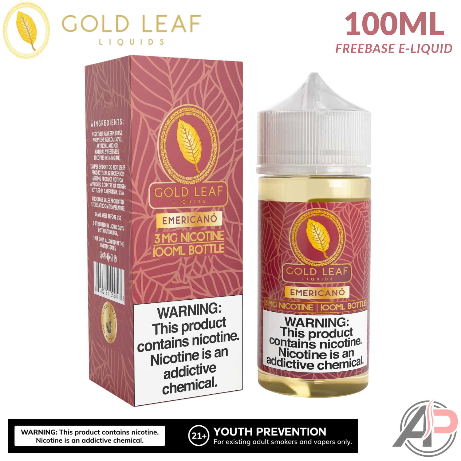 Gold Leaf Emericano E-Liquid 100mL