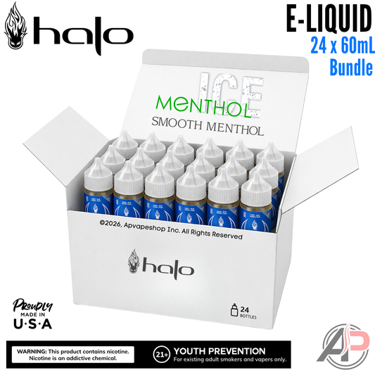 Halo Menthol Ice E-Liquid 60mL 24 Bottle Mega Bundle Box