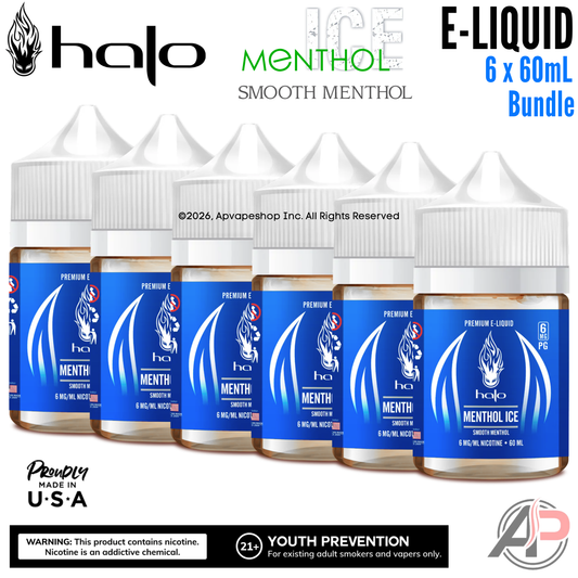 Halo Menthol Ice E-Liquid 60mL 6 Bottle Bundle Box