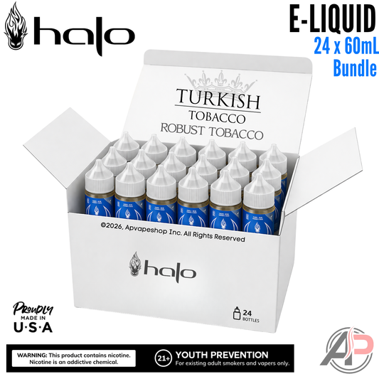 Halo Turkish Robust Tobacco E-Liquid 60mL 24 Bottle Mega Bundle Box