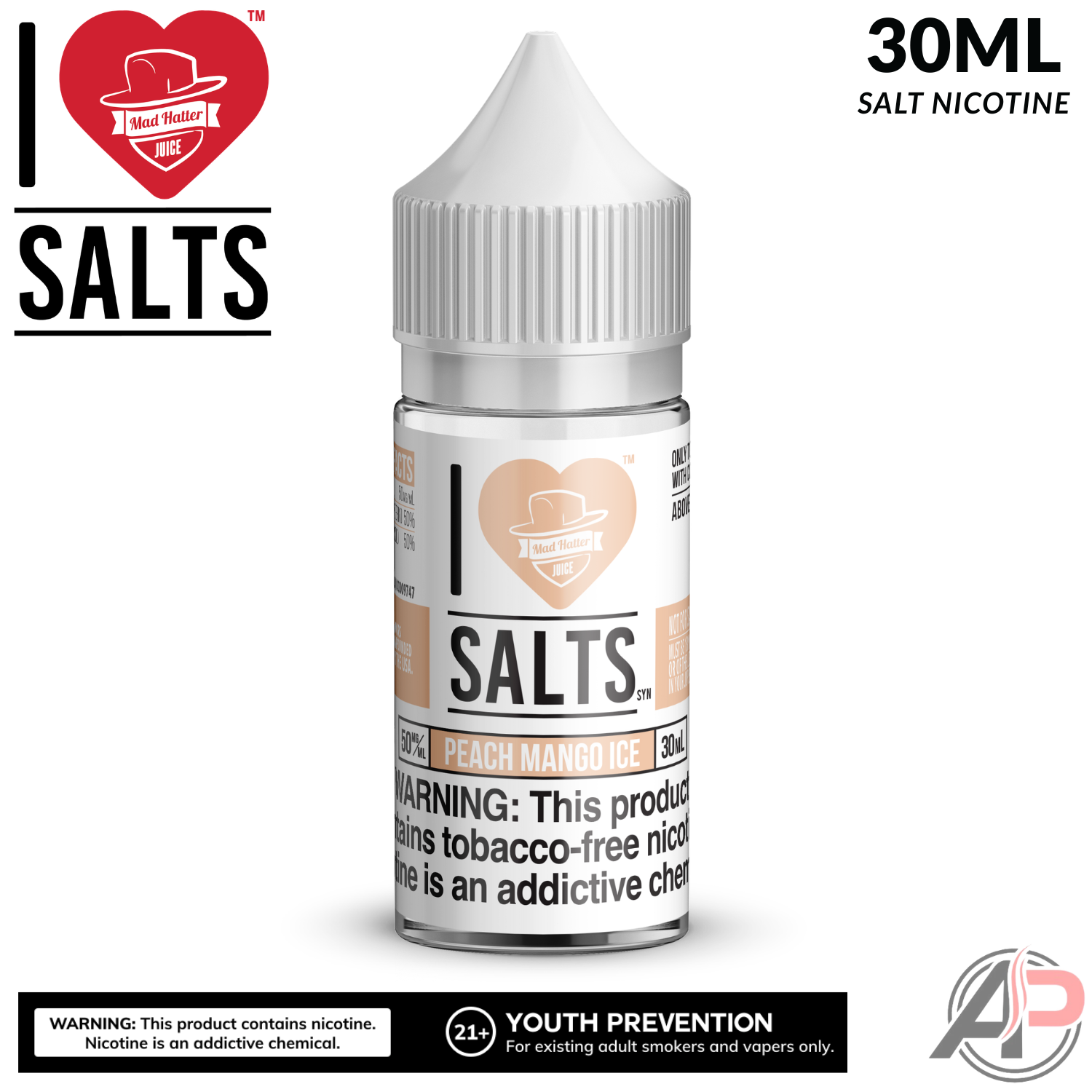 I Love Salts Peach Mango Iced Salt Nicotine 30mL