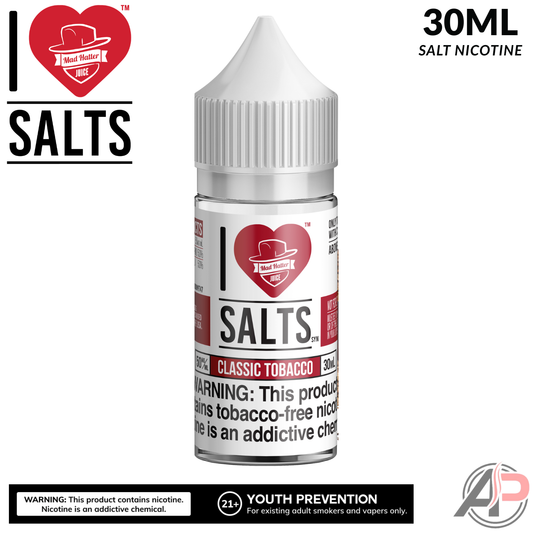 I Love Salts Classic Tobacco Salt Nicotine 30mL