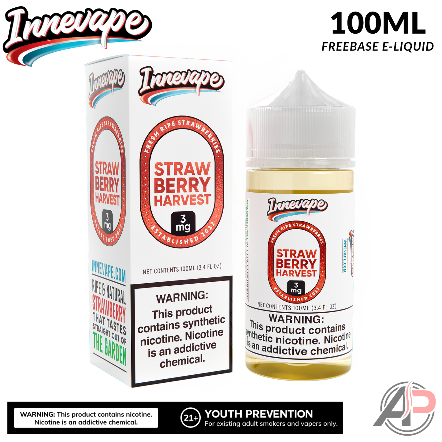 Innevape Strawberry Harvest E-Liquid 100mL