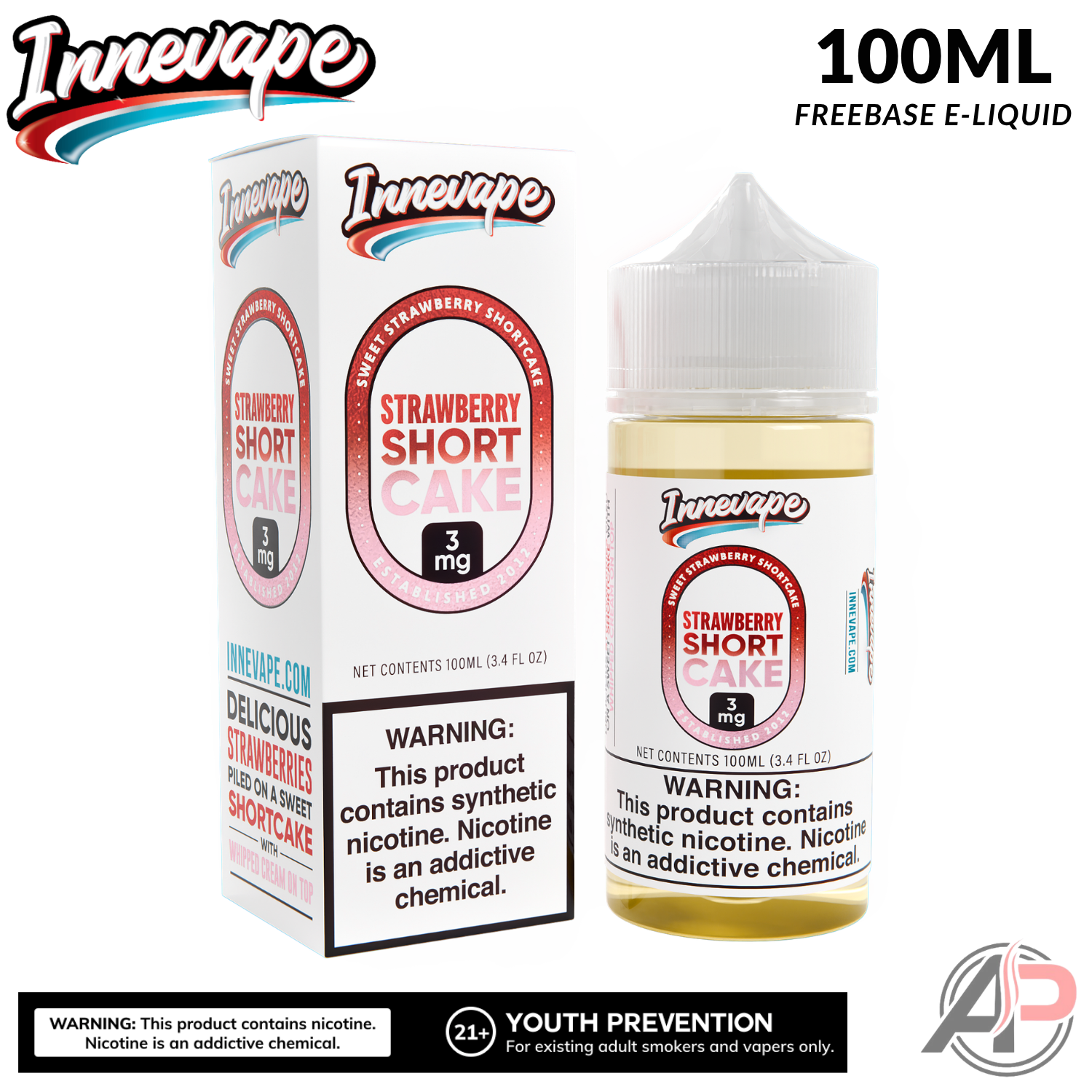 Innevape Strawberry Shortcake E-Liquid 100mL