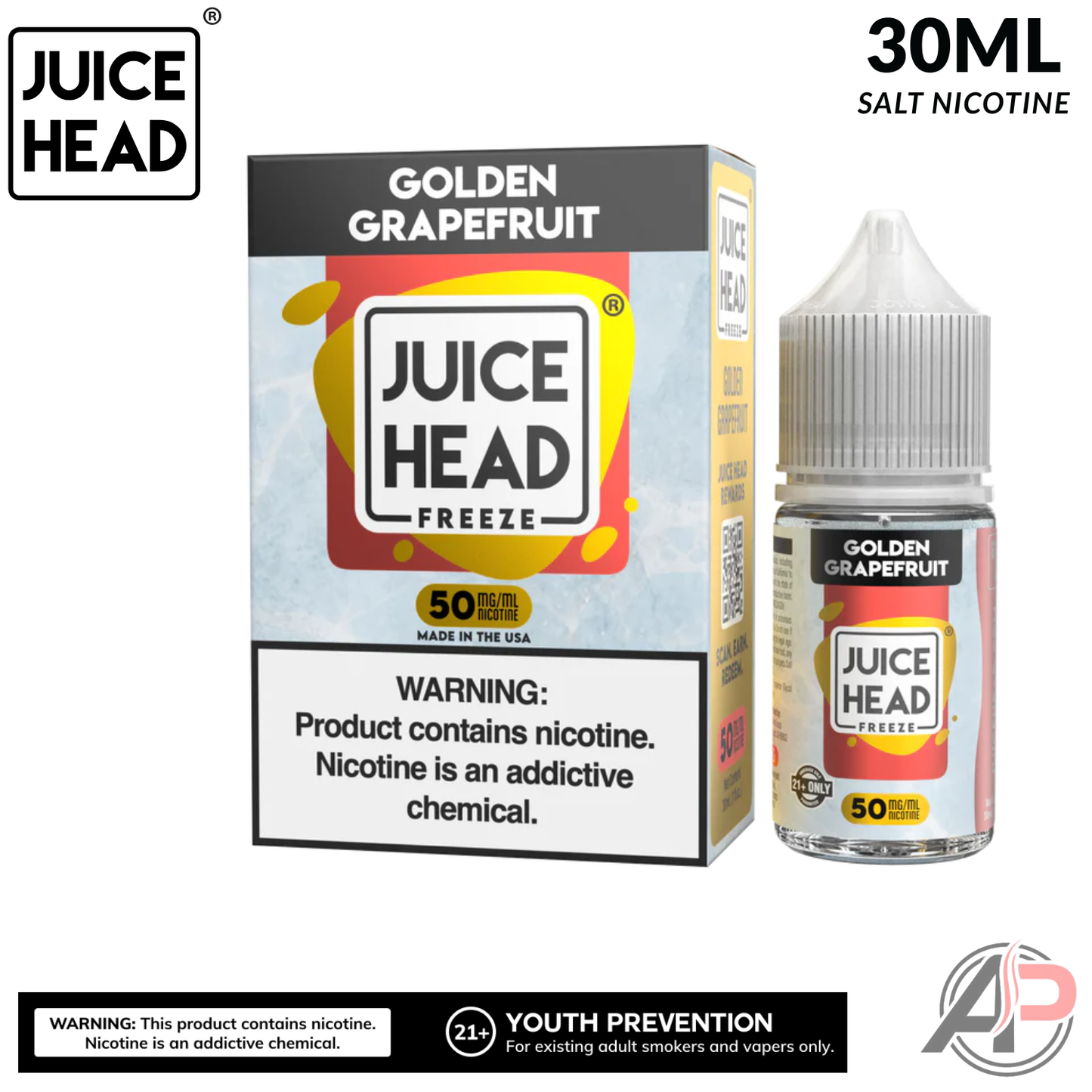 Juice Head Golden Grapefruit Freeze Salt Nicotine 30mL