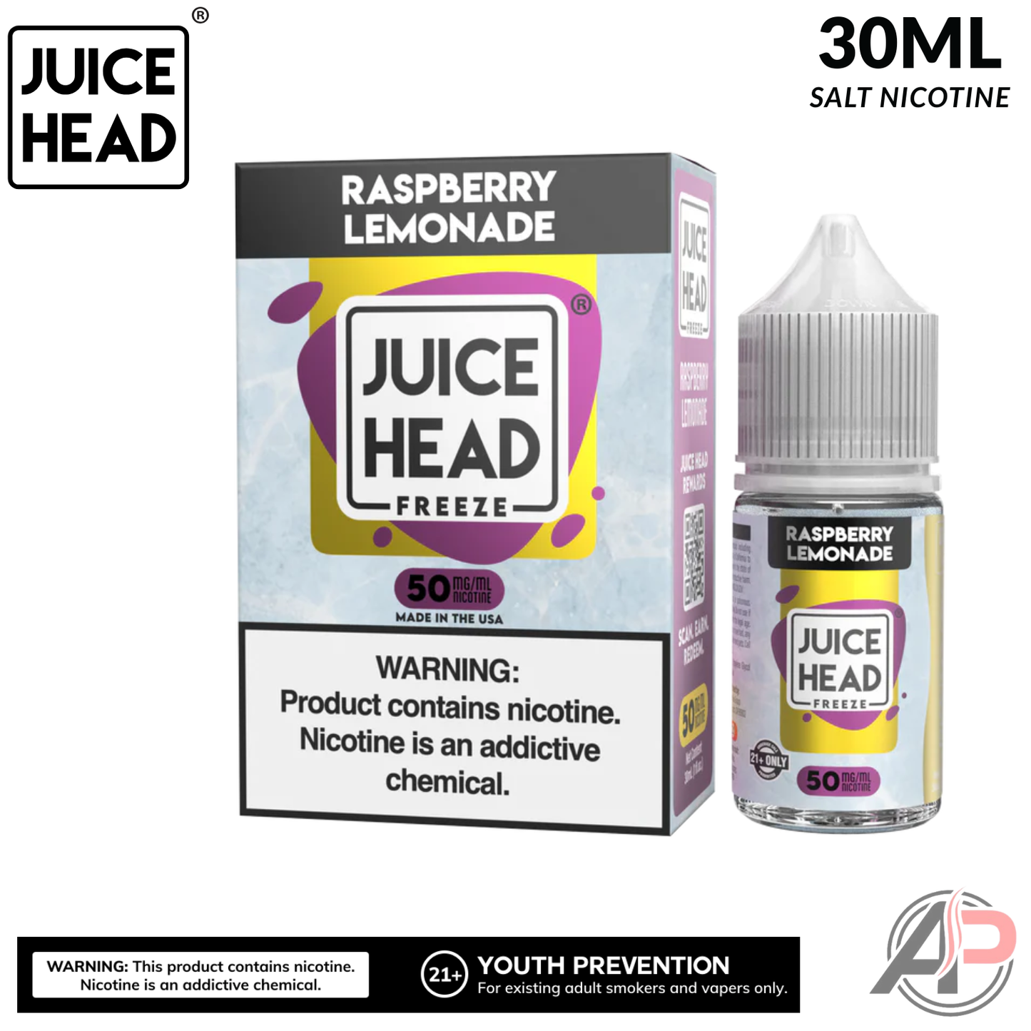 Juice Head Raspberry Lemonade Freeze Salt Nicotine 30mL