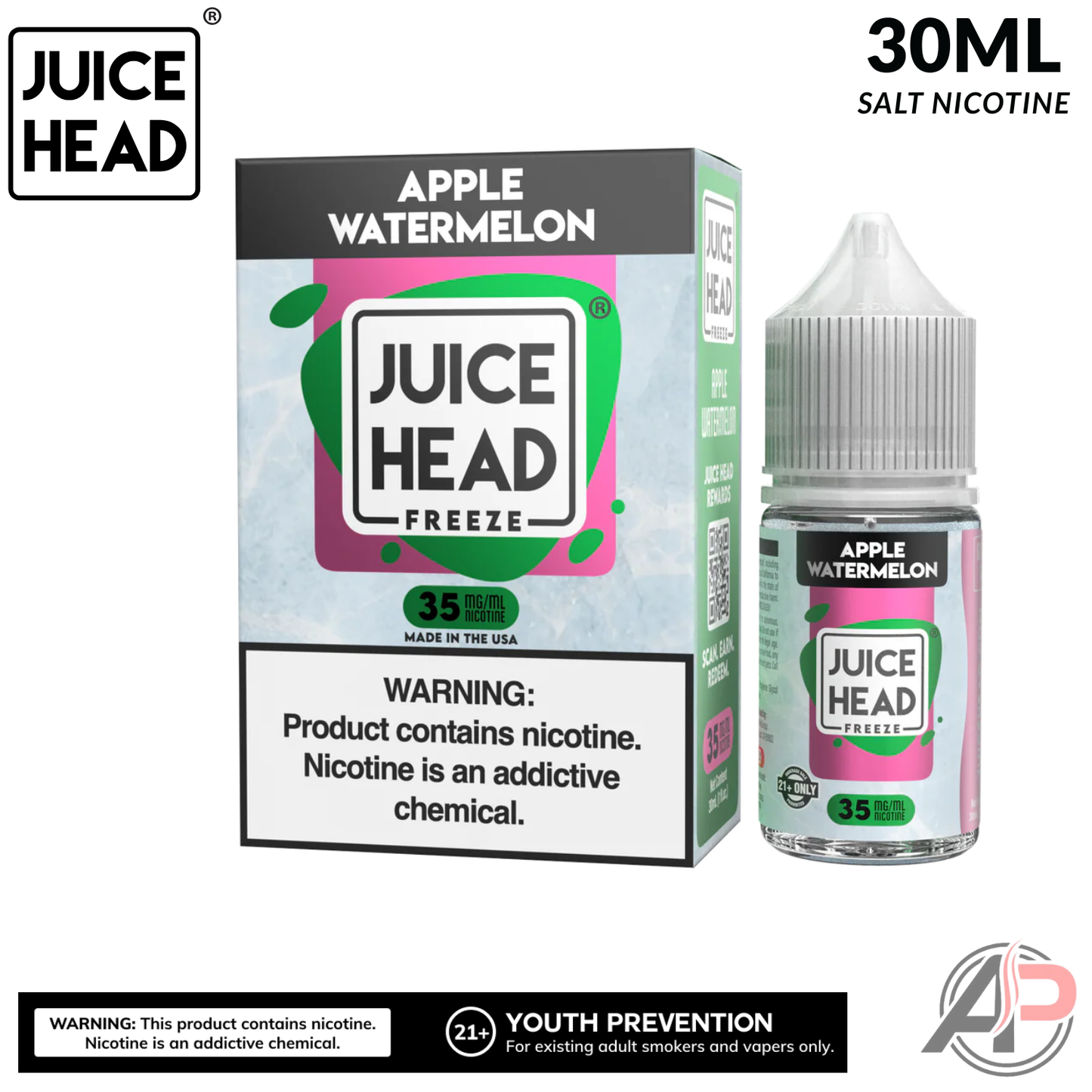 Juice Head Apple Watermelon Freeze Salt Nicotine 30mL