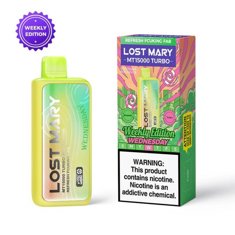 Lost Mary MT15000 Turbo Vape Refresh Fcuking Fab