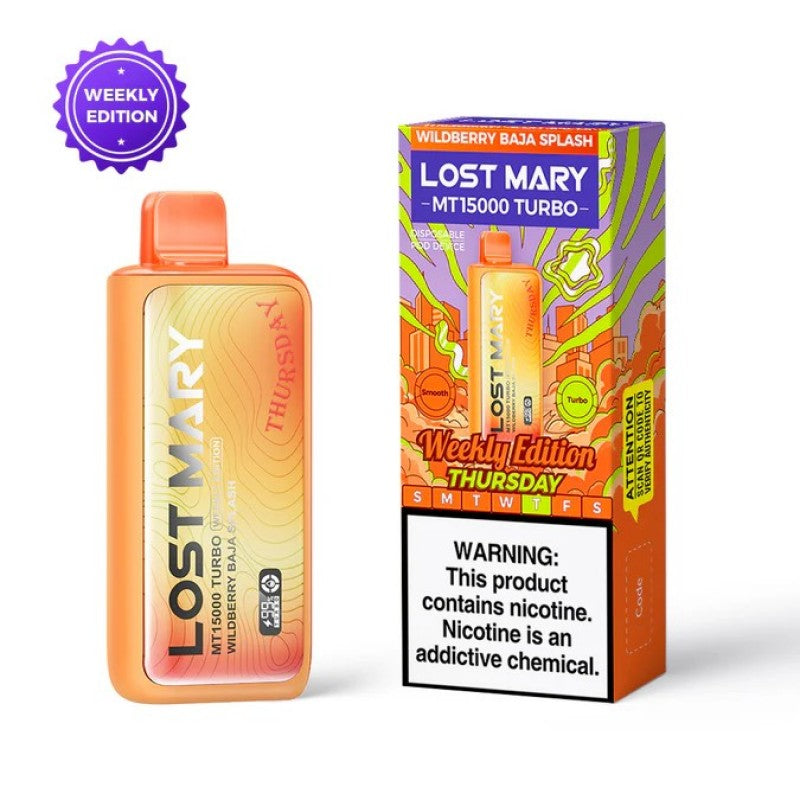 Lost Mary MT15000 Turbo Vape Wildberry Baja Splash