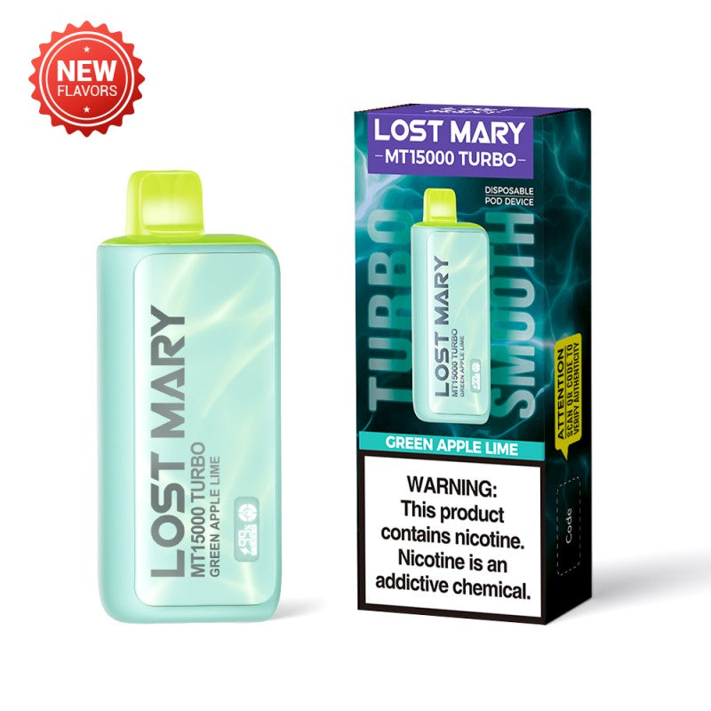 Lost Mary MT15000 Turbo Vape Green Apple Lime