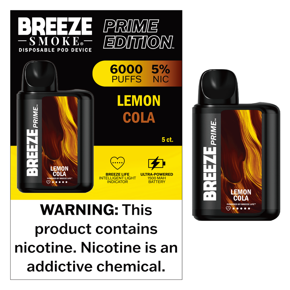 Breeze Smoke Prime Edition 6000 Puff Disposable Vape Device