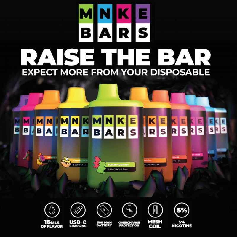 MNKE Bars 6500 Puffs Disposable Vape Device