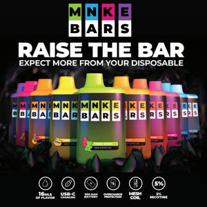 MNKE Bars 6500 Puff Disposable Vape Device