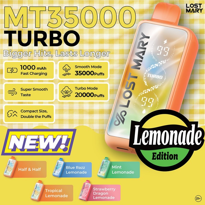 Lost Mary MT35000 Turbo Disposable Vape Device Apvs Lost Mary MT35000 Turbo Disposable Vape Device Apvs
