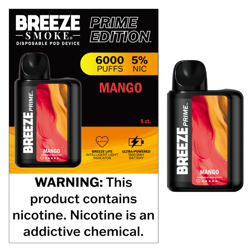 Breeze Smoke Prime Edition 6000 Puff Disposable Vape Device