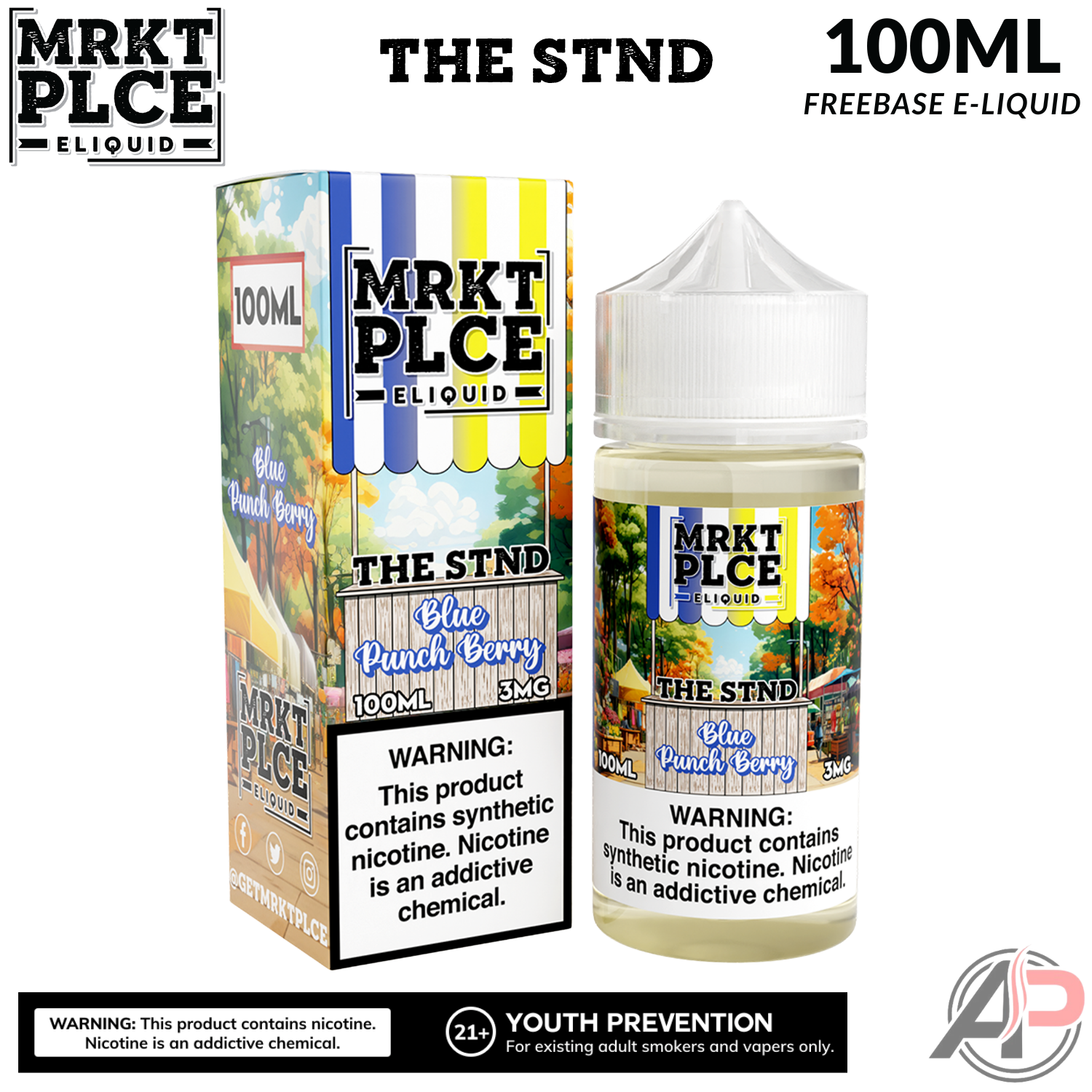 MRKT PLCE Blue Punch Berry THE STND E-Liquid 100mL