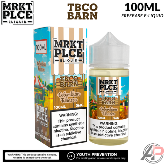 MRKT PLCE Colombian Tobacco TBCO BARN E-Liquid 100mL