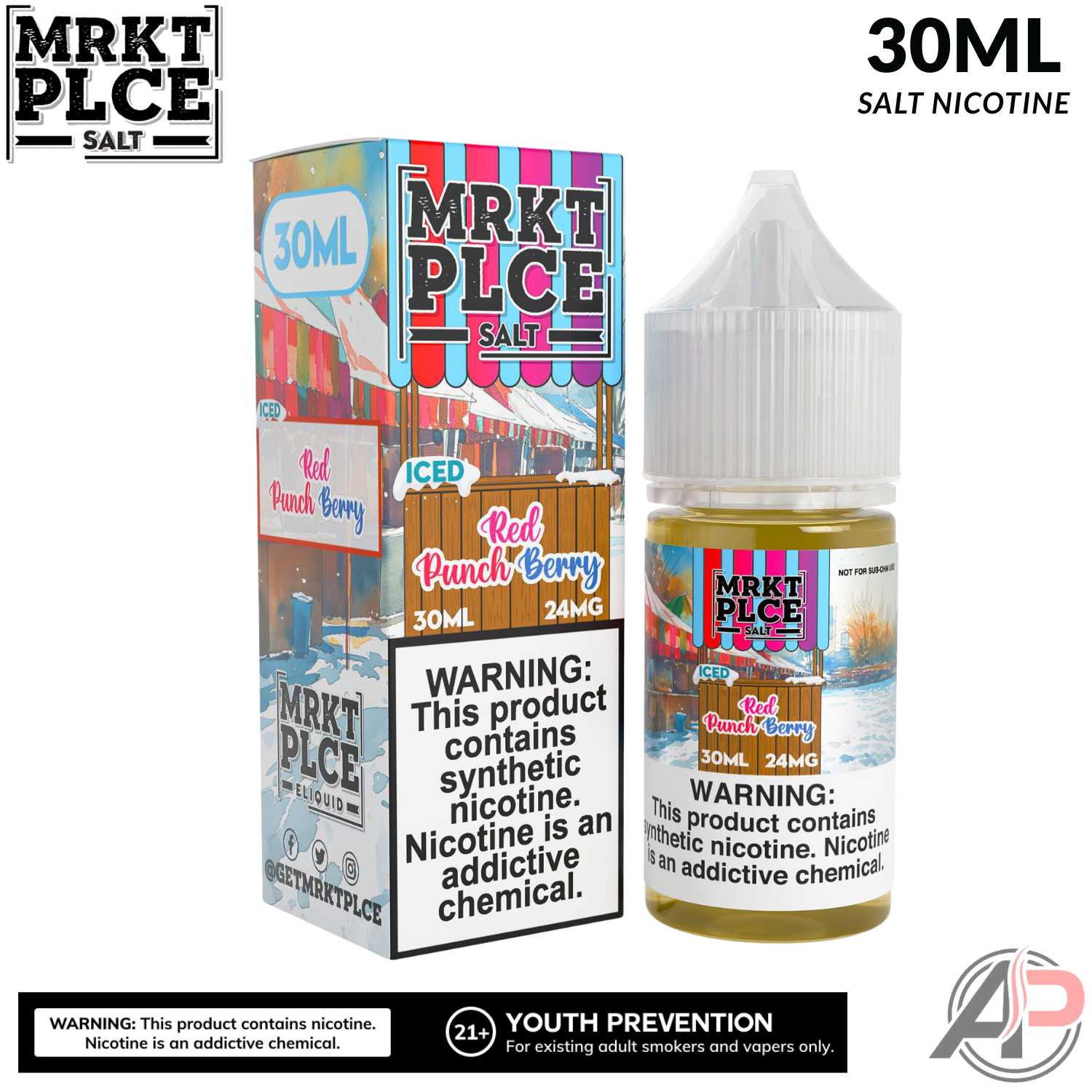 MRKT PLCE Iced Red Punchberry Salt Nicotine 30mL
