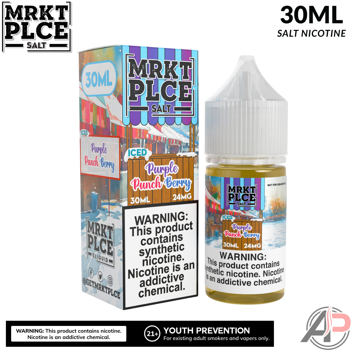 MRKT PLCE Iced Purple Punchberry Salt Nicotine 30mL