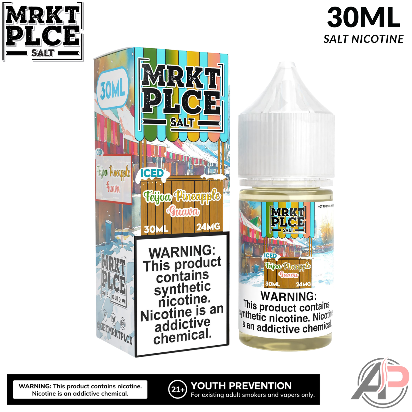 MRKT PLCE Iced Feijoa Pineapple Guava Salt Nicotine 30mL