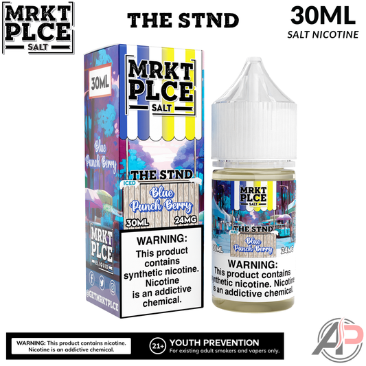 MRKT PLCE Iced Blue Punch Berry THE STND Salt Nicotine 30mL