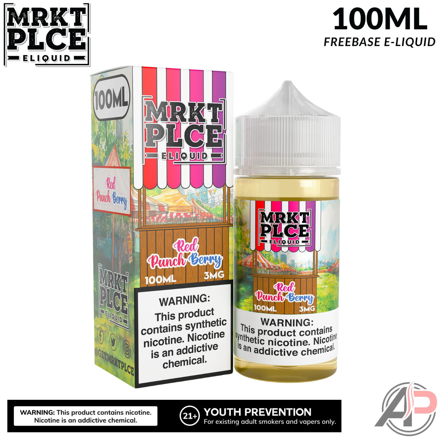 MRKT PLCE Red Punchberry E-Liquid 100mL