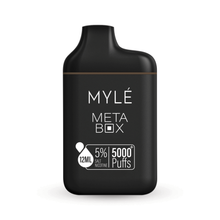 Load image into Gallery viewer, Myle Meta Box 5000 Puff Disposable Vape Device Platinum Tobacco
