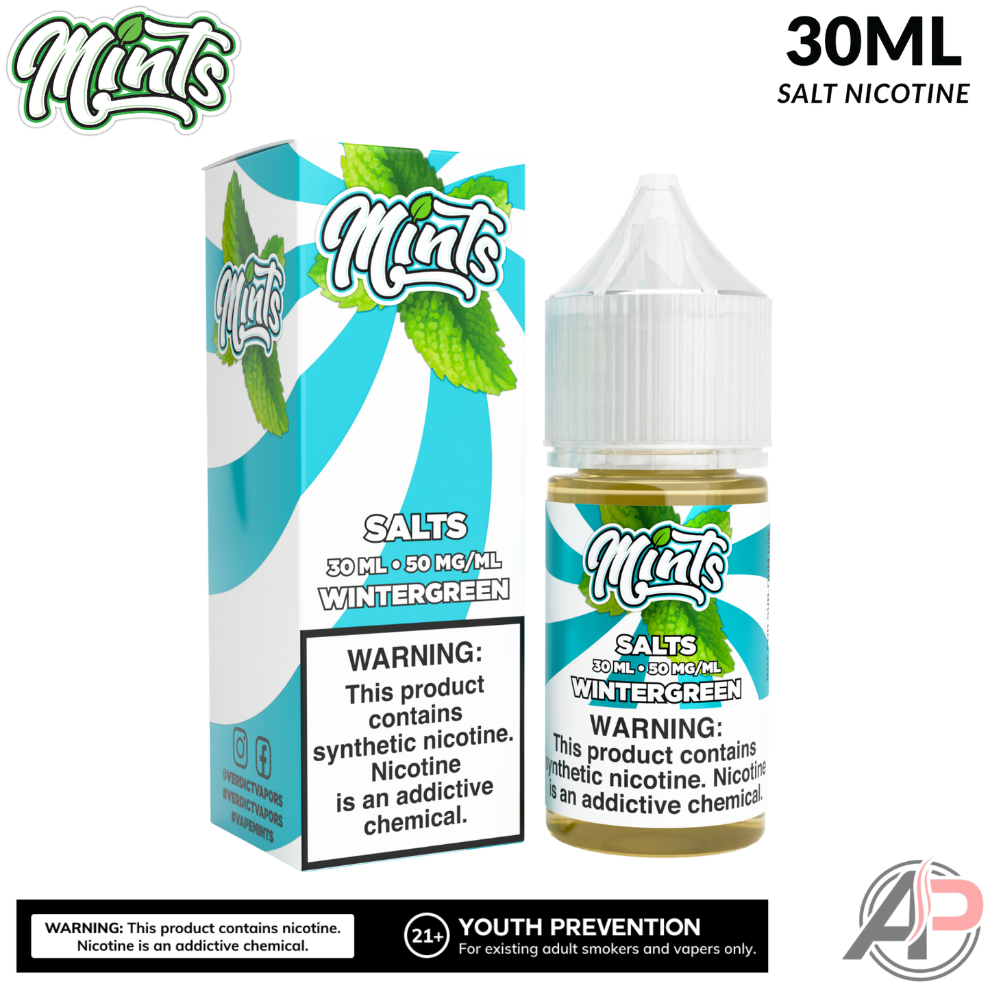 Mints Vape Co Wintergreen Salt Nicotine 30mL