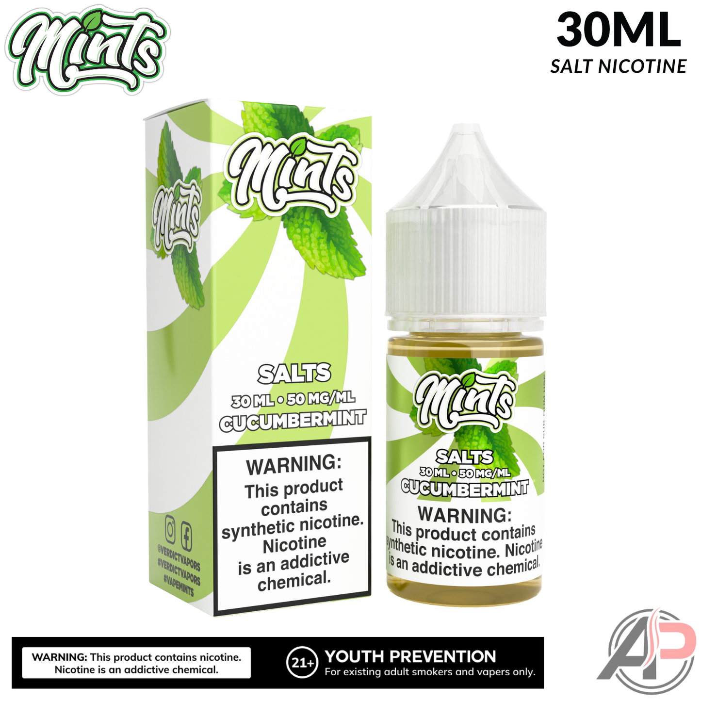 Mints Vape Co Cucumbermint Salt Nicotine 30mL