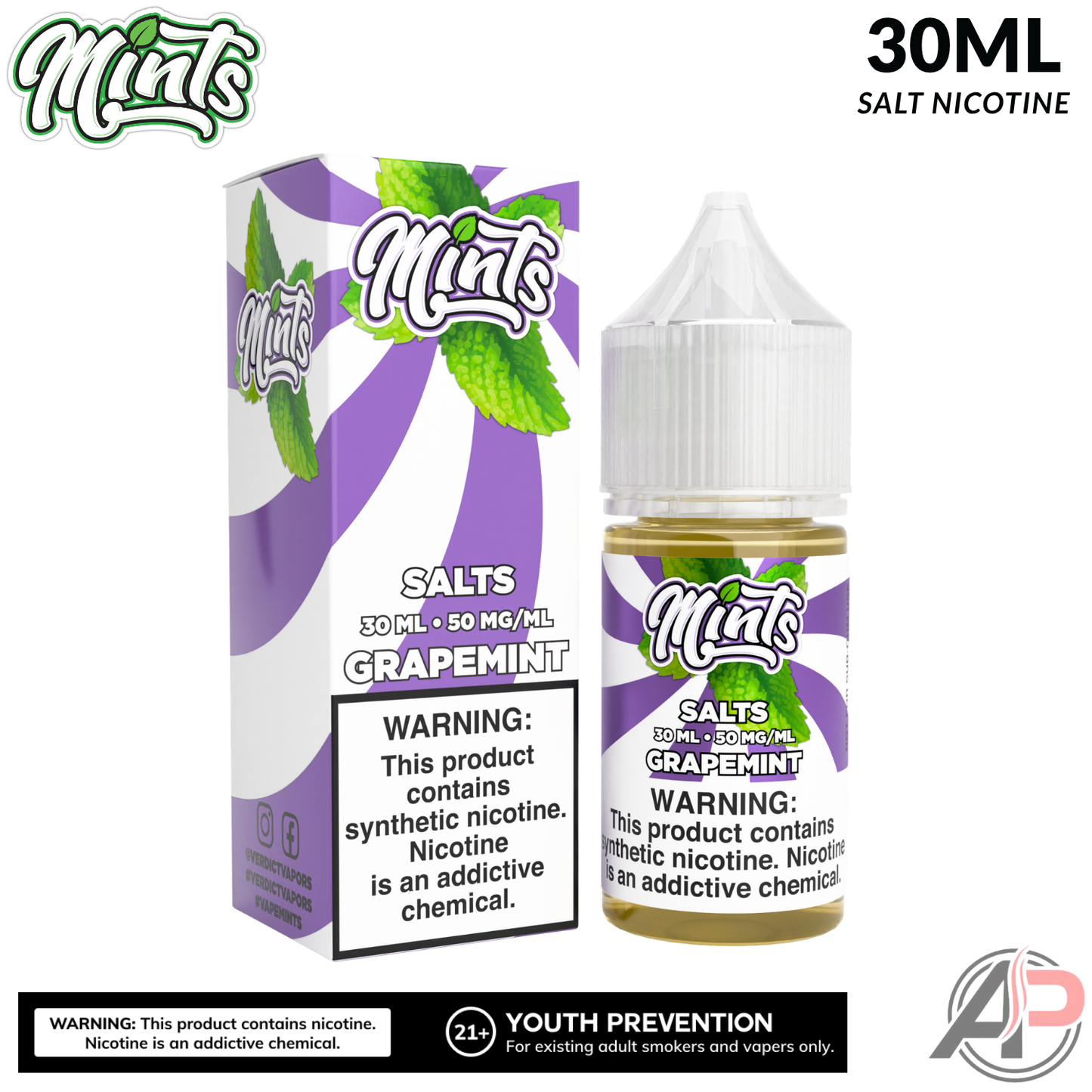 Mints Vape Co Grapemint Salt Nicotine 30mL