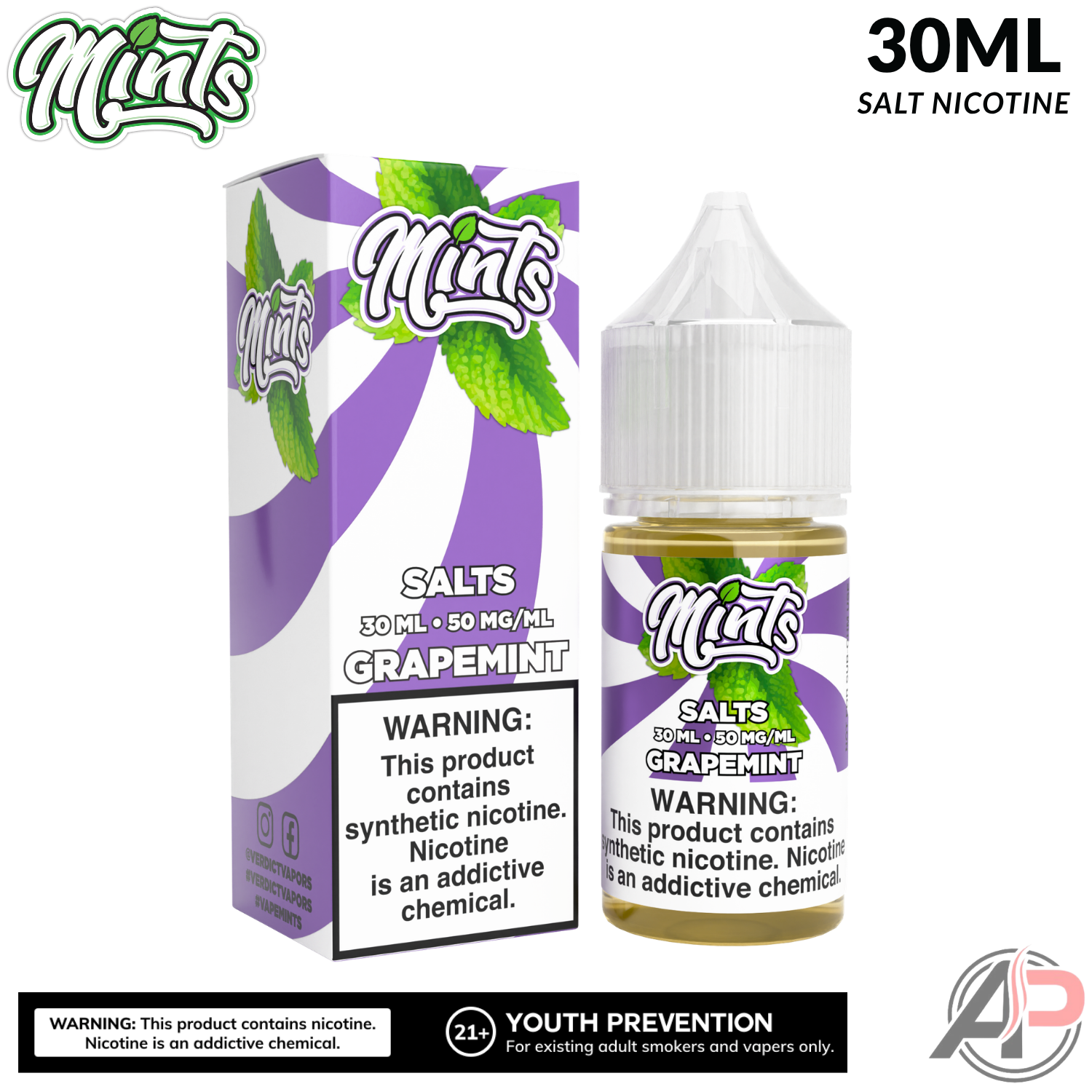 Mints Vape Co Grapemint Salt Nicotine 30mL