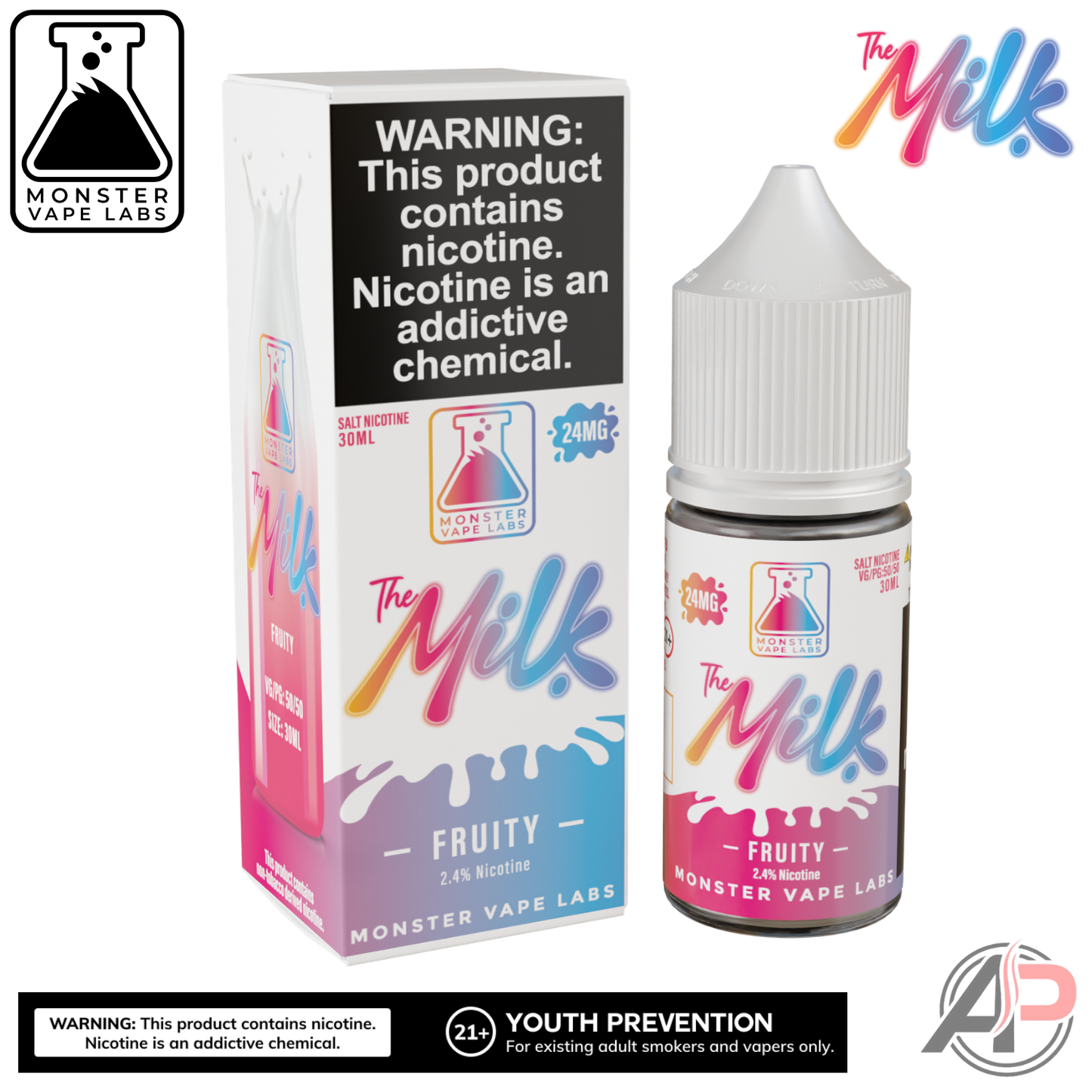 The Milk Fruity Salt Nicotine By Monster Vape Labs 30mL