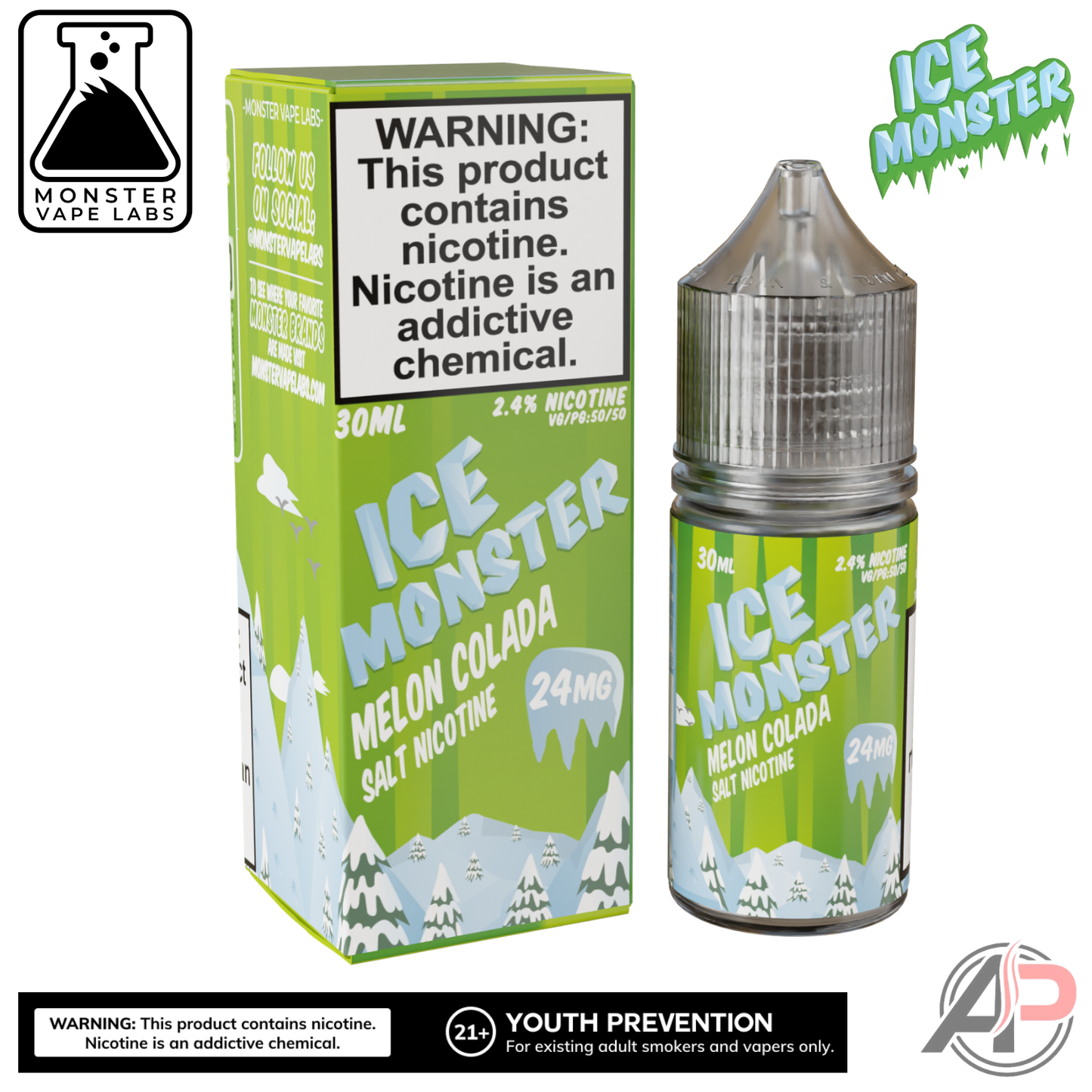 Melon Colada Ice Salt Nicotine By Ice Monster Vape Labs 30mL