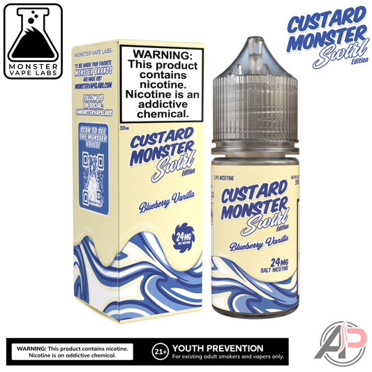Blueberry Vanilla Salt Nicotine By Custard Swirl Monster Vape Labs 30mL